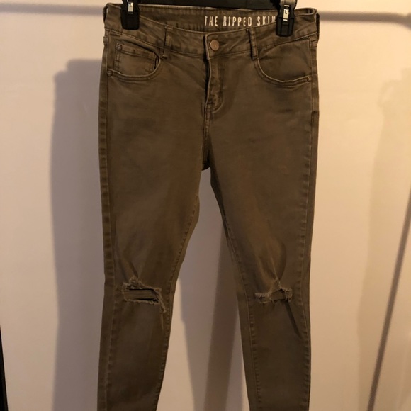 Cotton On Denim - Cotton on olive skinnies